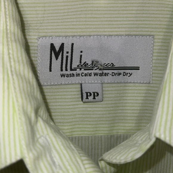 Mili Designs Palm Tree Hammock Embroidered Shirt PP - Picture 6 of 8